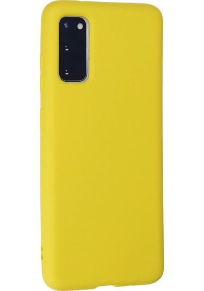 Mey İthalat Samsung Uyumlu Galaxy S20 Kılıf Nano İçi Kadife Silikon - Sarı