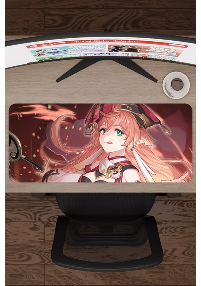 Yanfei Genshin Impact Anime Oyuncu V1 - 70x30 Xl Gaming Mouse Pad Fare Altlığı