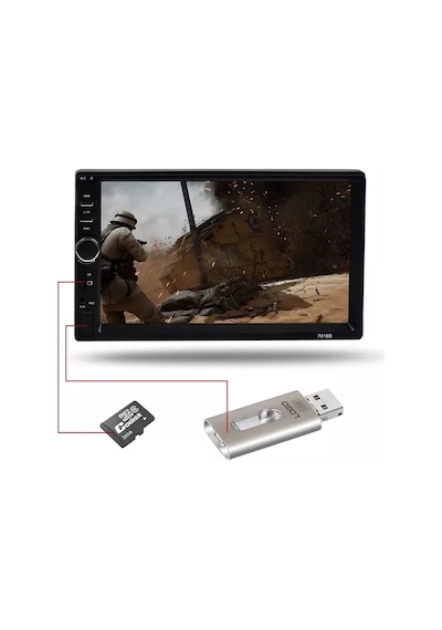 Exvol Oto Teyp 7 İnc+park Kamerası  Mp5 Bluetoth Usb Mp3 Mp4