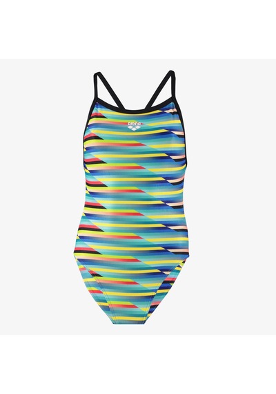 Arena Racing Stripe Suit Xcriss Cross Kadın Yeşil Mayo 009092550