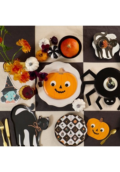 Meri Meri - Halloween - Cadılar Bayramı Kedi Şeklinde Peçete - 16 Adet 0 - 99