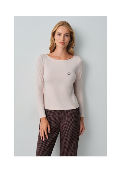 Suwen Monogram Pijama Takımı Wsh1051014391 Kahverengi
