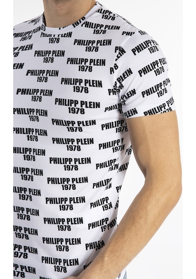 Philipp Plein Erkek T-shirt PP535P Beyaz - Siyah