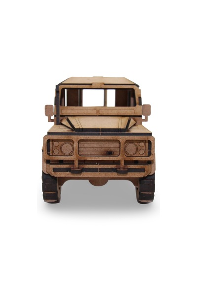 Ahşap 4x4 Off-road Araç Maketi - 132 Parça 4x4 Model Araba - 3d Land Rover Defender Puzzle