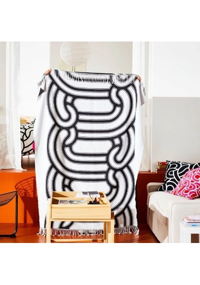 Ikea Sötrönn Polar Koltuk Örtüsü Tek Kişilik 130 X 170 Cm Beyaz - Siyah