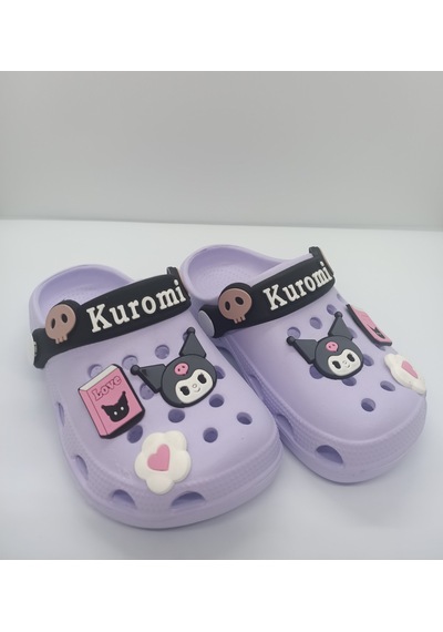 Huzurlu Adımlar Kuromi Çocuk Terlik Lila