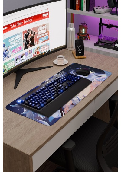 Columbina Damselette Genshin Impact Anime Oyuncu V2 - 70x30 Xl Gaming Mouse Pad Fare Altlığı