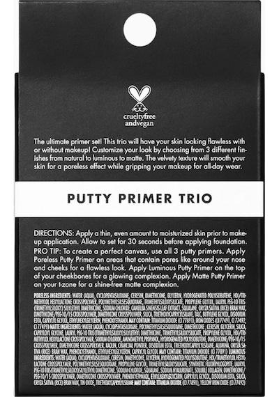 E.l.f. Putty Primer Trio Gözeneksiz, Mat Ve Parlak Makyaj Bazı Seti, Seyahat Boy