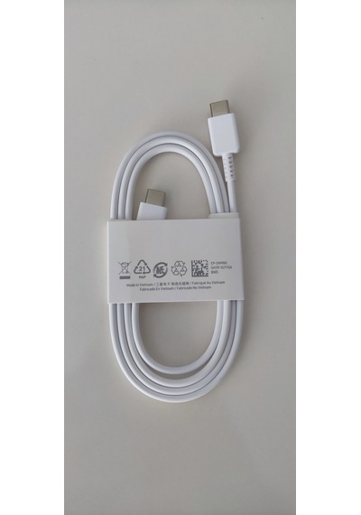 Samsung Uyumlu Çift Taraflı Type C Beyaz Kablo Gh39-02115a