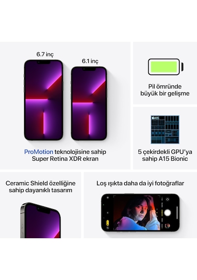 Apple iPhone 13 Pro 128 GB (Apple Türkiye Garantili)