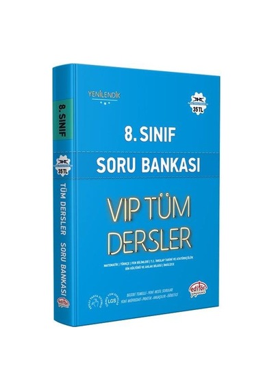 8.Sınıf Vıp Tüm Dersler Soru Bankası Editör Yayınları