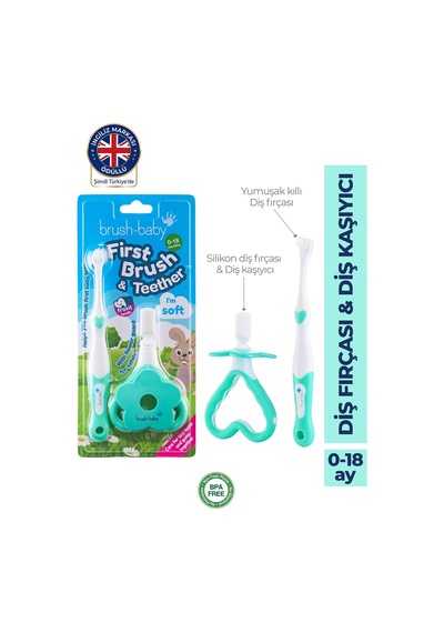 Brush-baby Silikon Diş Fırçası Ve Diş Kaşıyıcı İlk Ağız Bakım Seti 0-18 Ay Diğer