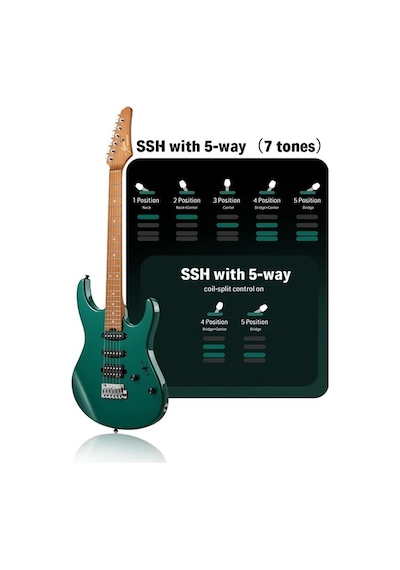 Donner Dst-700 Elektro Gitar Yeşil