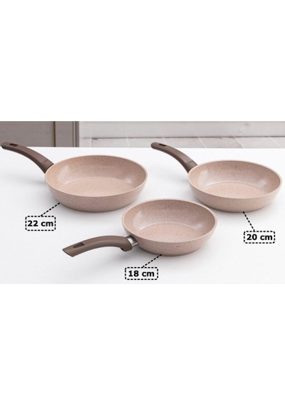 Gülsan Safran Granit 3Lü Tava Set