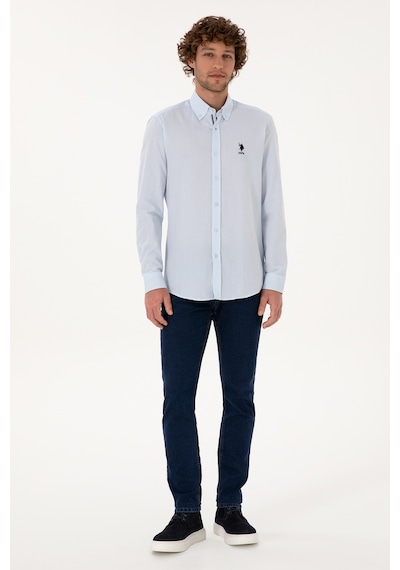 U.s. Polo Assn. Erkek Açık Mavi Gömlek Desenli 50308524-vr003 Acık Mavı