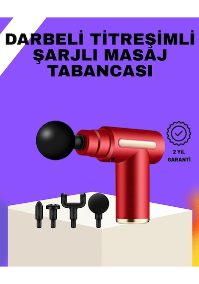Şarjlı Masaj Tabancası Spor Sonrası Kas Rahatlatma İçin Renkli