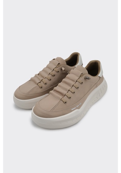 Derinet Bağcıklı Comfort Taban Erkek Sneaker Vizon Vizon