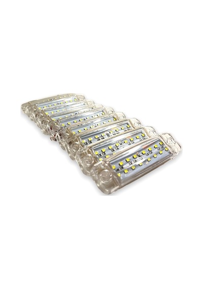 Ahmet Otomotiv 10 Adet Çift Sıra Parmak Led Beyaz Renk 10cm 16 Led