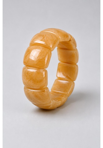 Bej Bubble Form Bileklik