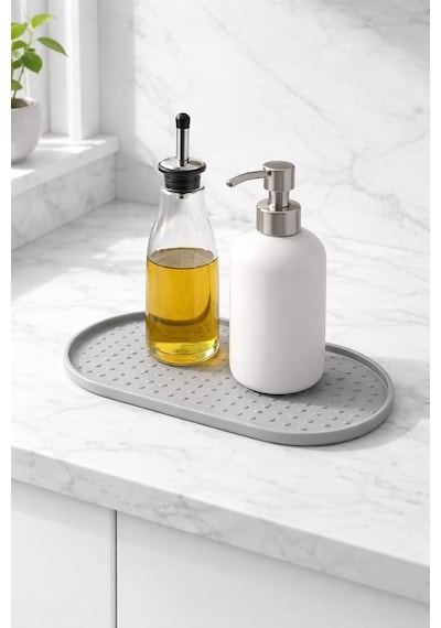 Tr Silikon Yağdanlık Ve Sıvı Sabunluk Altlığı 24x12 Cm Kaymaz Isıya Dayanıklı Kolay Temizlenebilir Mutfak Ve B Diğer