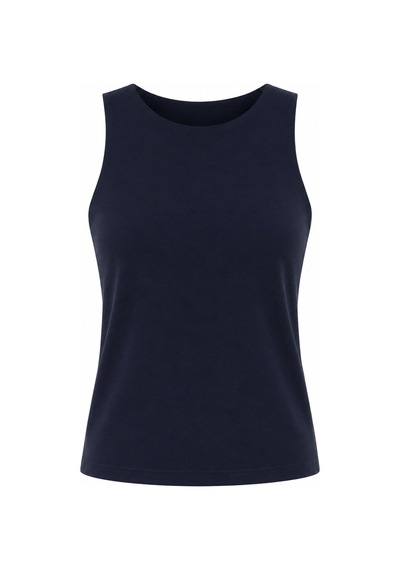 Bonbon Kadın Basic Kolsuz İçi Yarım Astarlı Tshirt Bb2538 Lacivert