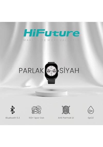 HiFuture APEX 2.04" AMOLED Ekran BT Arama IP68 Su Geçirmez Akıllı Saat  (Hifuture Türkiye Garantili)