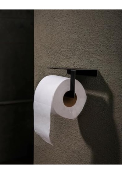 Modern Raflı Tuvalet Kağıtlık Telefon Ve Aksesuar Askılı Wc Peçete Tutucu Siyah Çok Renkli
