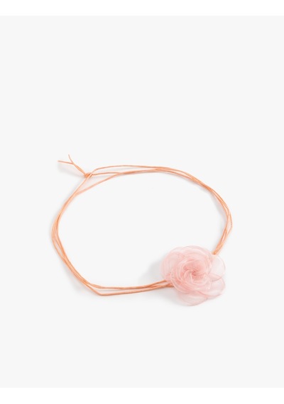 Koton Tül Çiçekli Choker Kolye Pembe 4sak71217aa Gül