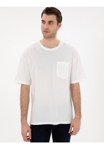 Pierre Cardin Erkek Ekru Tişört Basic 50306991-vr019 Ekru