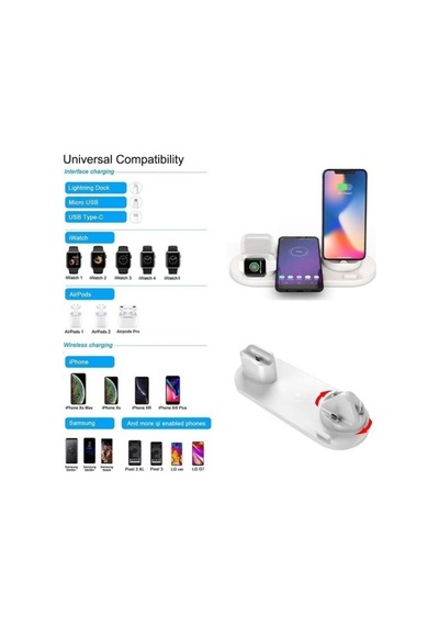 Daytona iOS Iwatch Airpods Apple Uyumlu iPhone Samsung Kablosuz Şarj Standı (487224223)