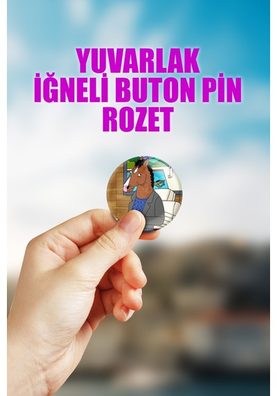 Bojack Horseman Çanta Süsü Rozet İğneli Buton Rozet Seti 1 Adet Tekli