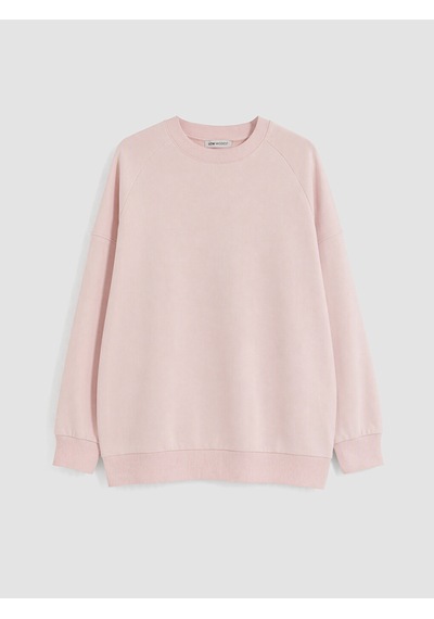 Lcw Modest Pembe Bisiklet Yaka Kadın Sweatshirt Tunik