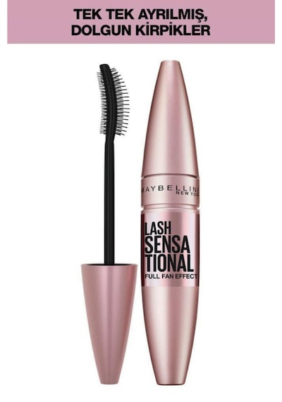 Maybelline New York Lash Sensational Yelpaze Etkili Siyah Maskara 000 Black