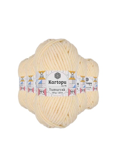5 Adet Yumurcak Kadife El Örgü İpi Koyu K349