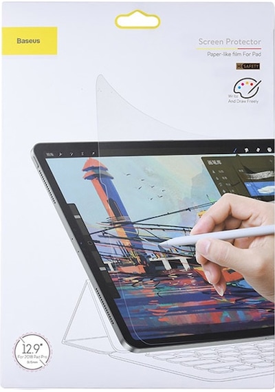 Baseus Apple Uyumlu iPad Pro 12.9 İnch 2021-2020-2018 Paper Like Film Darbe E