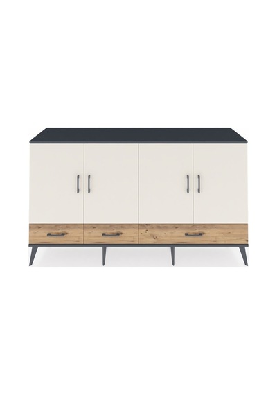 Hyperion Konsol 6 Raflı 3 Çekmeceli 4 Kapaklı 176x44x99 Antrasit- Antrasit-aytaşı/çam Hyperion Konsol 6 Raflı 3 Çekmeceli 4 Kapaklı 176x44x99 Antrasit- Antrasit-aytaşı/çam