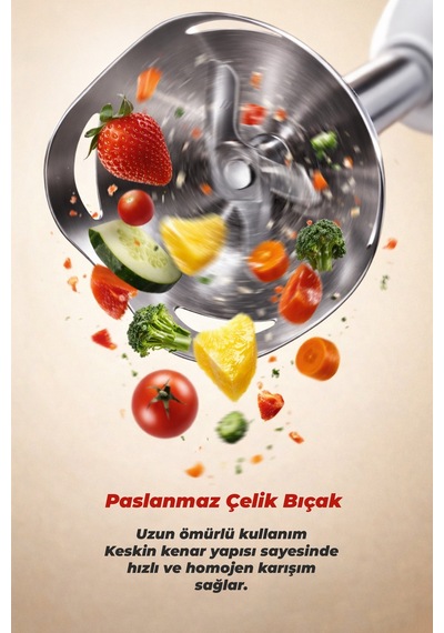 Pirantech YH-83 1700 W Turbo Fonksiyonlu Çubuk El Blenderi