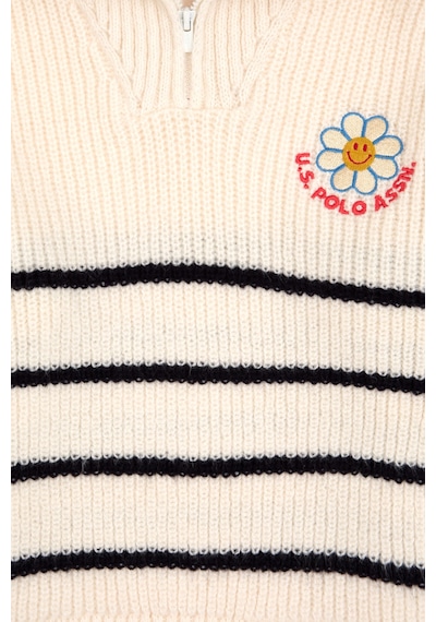 U.s. Polo Assn. Kız Çocuk Krem Kazak /triko 50316289-vr071 Krem