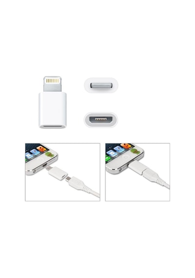 Apple Uyumlu iPhone 5 5S 5C 6 6S Plus 7 7S 8 Pin Micro Usb Çevirici