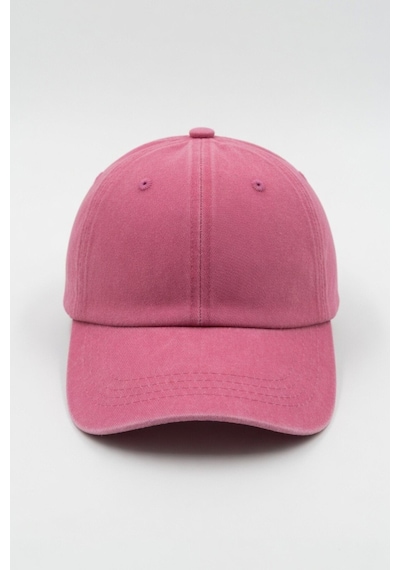 Mollycrush Unisex Pembe Yıkamalı Kot Beyzbol Şapkası Ayarlanabilir Outdoor Spor Kep Pembe