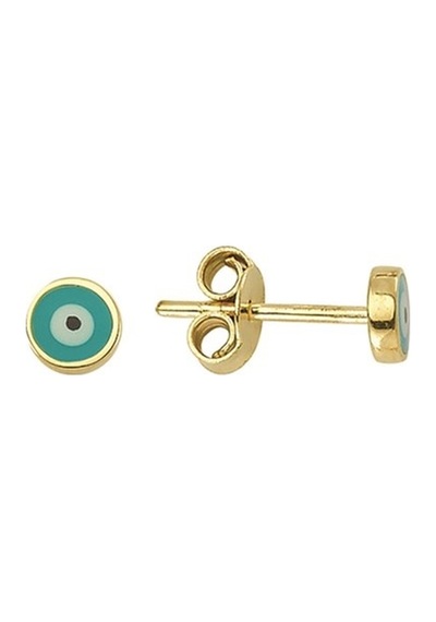 Goldkupe 14 Ayar Altın Nazar Boncuğu Küpe 0,90 Gr-897