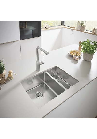 Viviano 1.5 Göz 44 x 58 CM El Yapımı Paslanmaz Çelik Eviye 4458R