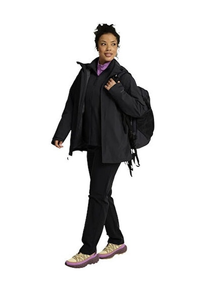 Jack Wolfskin Moonrıse 2 3ın1 Jkt W Kadın Outdoor Montu 3'ü 1 Arada A66361-6000 Siyah