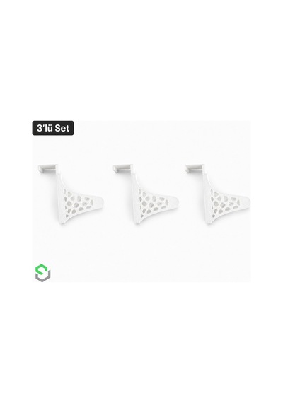 Dolap Kapağı Sprey Şişesi Askısı 3 Lü Set Şişe Tutucu Beyaz
