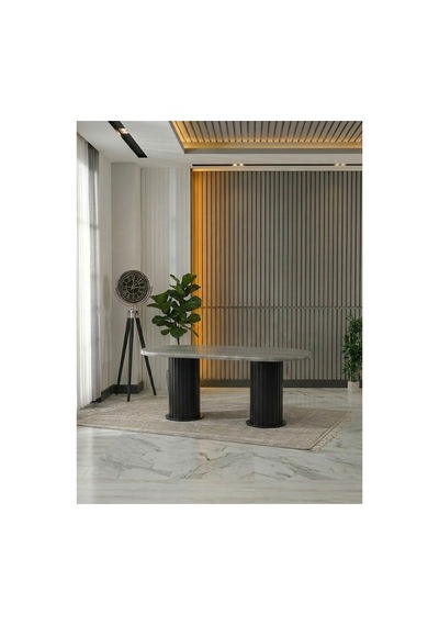 Aura Bohem 90x180 Mdf Mebran Masa Masa Fiyatıdır Gri/siyah Gri/siyah