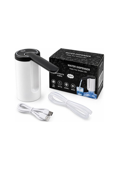 Usb Şarjlı Otomatik Damacana Su Pompası 800mah Çok Renkli
