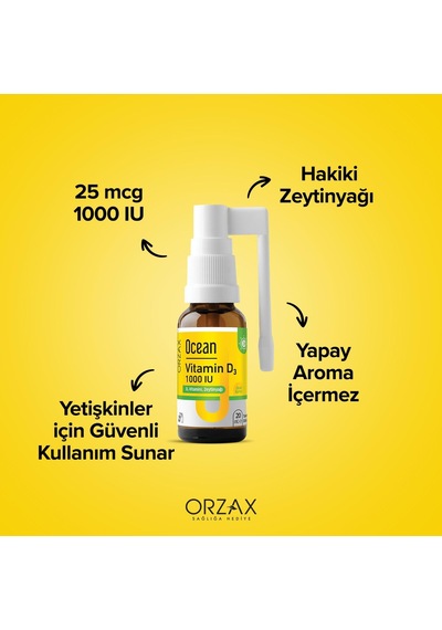 Tr Vitamin D3 1000 Iu 20 Ml Sprey 130 Puff, Takviye Edici Gıda
