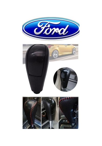 Ford Otomatik Vites Topuzu Kılıfı El Yapımı Hakiki Deri .