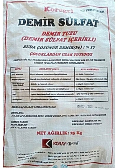 Platinbahce Demir Sülfat 5 KG
