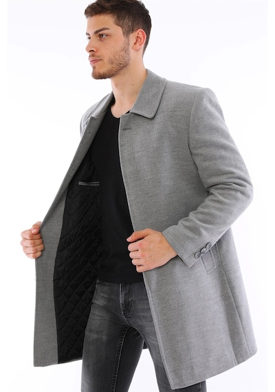 Plt8365 Dewberry Erkek Palto-gri Gri